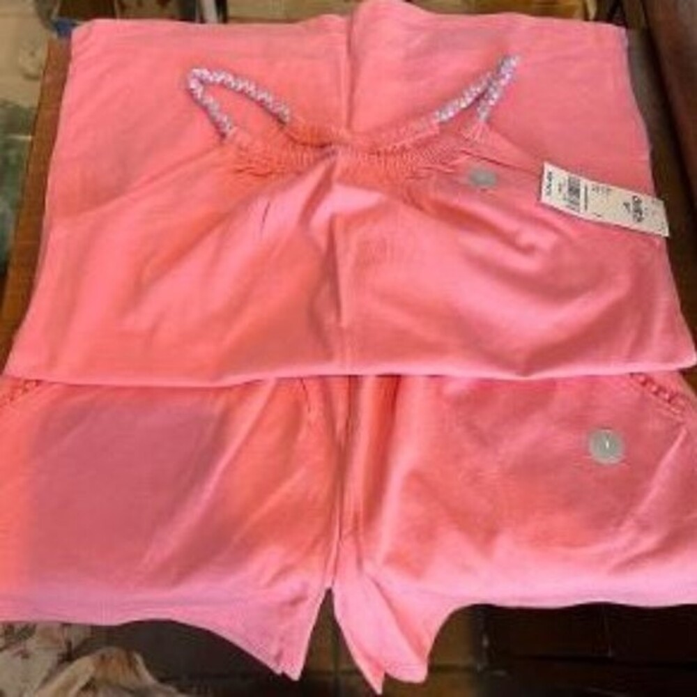NWT OSHKOSH BGOSH CORAL/PEACH  SHORT AND SHIRT SET